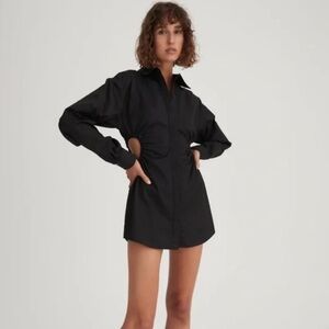 NWT Hansel + Gretel Kennedy cut out waist Shirt Dress Black
Sz S